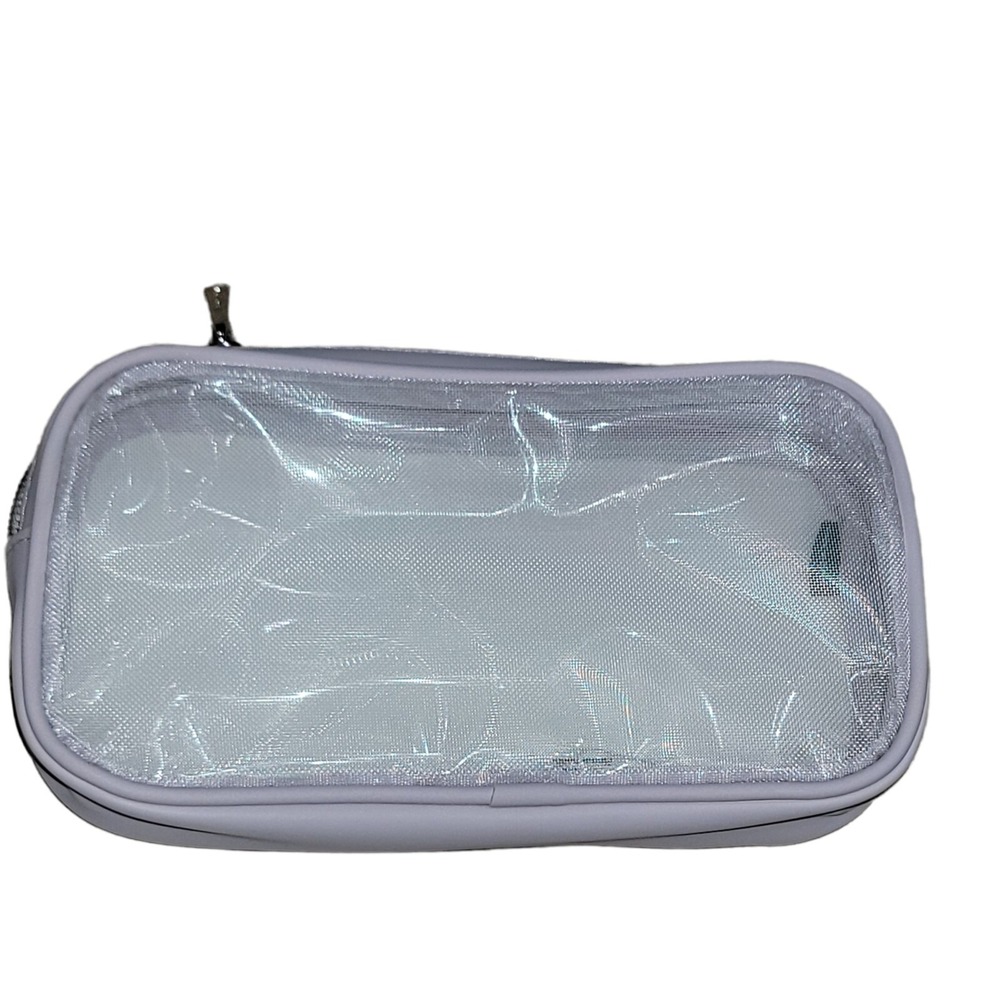 NWOT Sephora Clutch Bag Gray Make Up Brush holder fold‎ Faux Leather Travel
